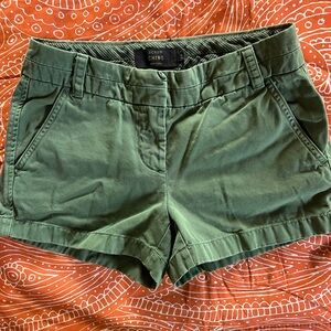 J. Crew Olive Green Chino Bermuda Shorts